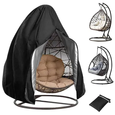 Produktbild von Hängesessel Schutzhülle 210D Oxford Wasserdicht Winddicht UV-Beständig Schwarz 115x190cm