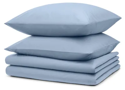Produktbild von Blumtal Bettwäsche 2x 135x200cm + 2x Kissenbezug 80x80cm - Mikrofaser Bed Sheets 135x200cm - 4-er Set Bettwäsche Hellblau