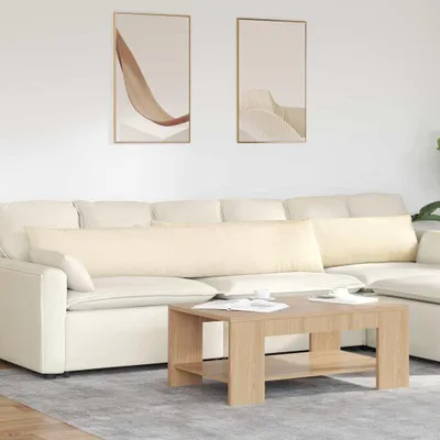 Obrázok produktu pre vidaXL Vankúš na pohovku 2 kusy krémový 200 x 40 cm manšestrová látka