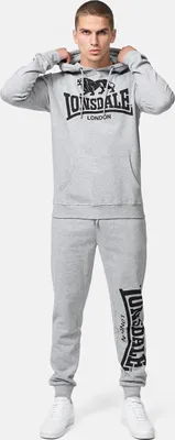 Immagine prodotto di Tuta da uomo con cappuccio regular fit BUNREE Marl Grigio/Nero M Lonsdale