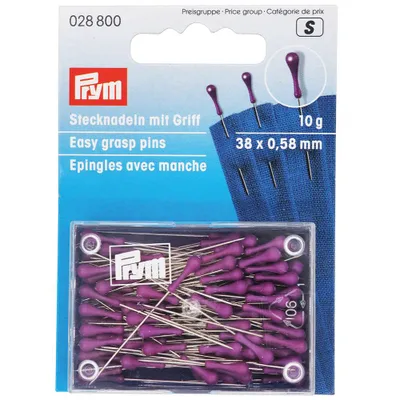 Produktbild von Prym Steck-Nadel mit Griff 38 x 0,58 mm silberfarbig violett