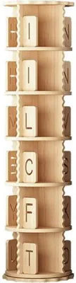 Produktbild von 360Home Drehbares Bücherregal aus Massivholz Kinder-Eckregal 6 Ebenen [BR760H]