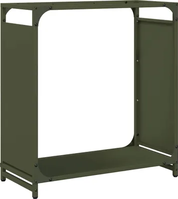 Produktbild von vidaXL Brennholzregal Olivgrün 60x28x65 cm Kaltgewalzter Stahl