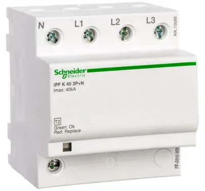 Image de SE Schneider A9L15688 Parafoudre iPF K 40, type 2, 3P+N, Imax 40kA,In 15kA (A9L15688)