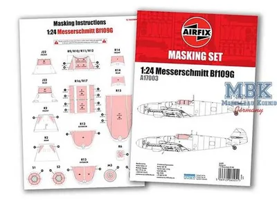 Image de AIRFIX AIRA17003 Kit de masquage Messerschmitt Bf109G 1/24