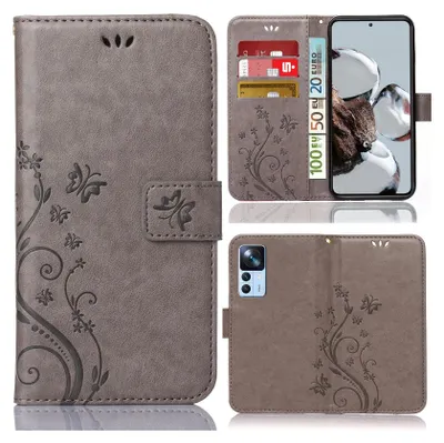 A collage of images showing a phone case for a Xiaomi 12T/12T Pro, with close-ups of its features and design.