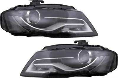 Zdjęcie produktu dla Światła do jazdy dziennej LED DRL do Audi A4 B8 8K 2009-10.2011 czarne.