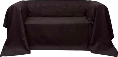 Immagine prodotto di Copriletto da divano in microscamosciato marrone 270 x 350 cm