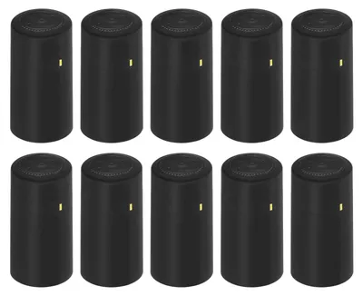 Image de 50 capsules thermorétractables en PVC pour bouteilles de vin - Noir