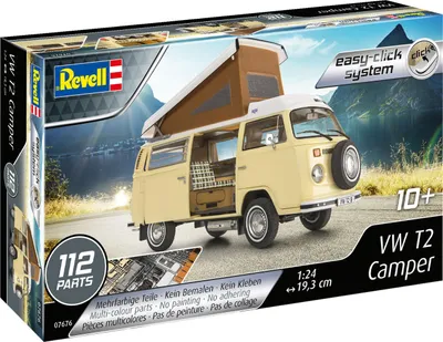 Produktbild von VW T2 Camper (Click System), Revell Bausatz zum Zusammenstecken mehrfarbig