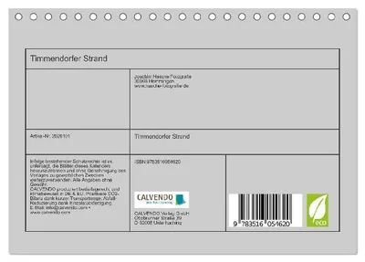 Produktbild von Timmendorfer Strand (Tischkalender 2026 DIN A5 quer), CALVENDO Monatskalender