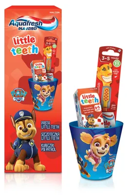 Produktbild von Aquafresh Set mit Becher, Rot