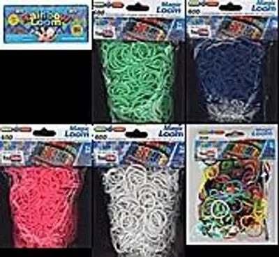 Immagine prodotto di Kit di avvio RAINBOW LOOM con ganci in metallo, telaio per tessitura, 600 elastici + 5 confezioni di elastici Magic Loom assortiti
