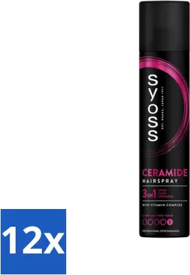 Obrázok produktu pre Syoss - Ceramid - Lak na vlasy - Obnovuje vlasové vlákna - 300 ml - Hodnotné balenie - 12 kusov