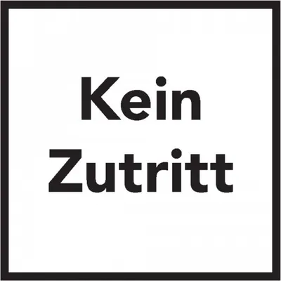 Produktbild von Dreifke® Aufkleber I Türschild Kein Zutritt, Folie, selbstklebend, 150x150mm