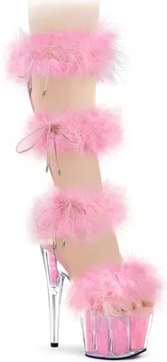 Produktbild von ADORE-728F Damen Sandale von Pleaser, Transparent Rosa , EU 40, US 10