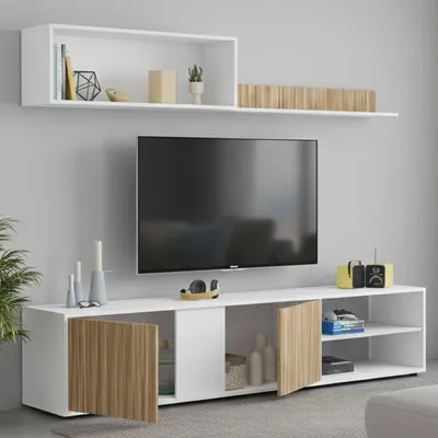 Productafbeelding van Agrestino - Wandmeubel, Wit, 4 Planken