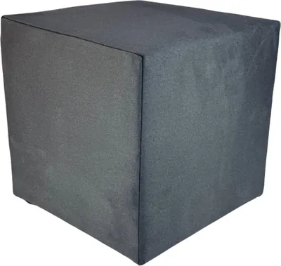 Zdjęcie produktu dla Pufa ELEMENT 40x40 cm kwadratowa trudnopalny welur łatwoczyszczący do sypialni salonu antracytowa
