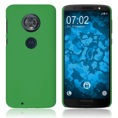 Produktbild von PhoneNatic Case kompatibel mit Lenovo Moto G6 - Hülle grün gummiert Hard-case Cover