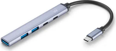 Image de Hub USB Type-C Ewent pour 1x USB 3.0/ 2x USB 2.0/ 1x USB-C/ 1x USB-C PD Gris
