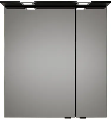 Produktbild von Pelipal Spiegelschrank Serie 6025 SEKE03265L666 Korpus Schwarz Matt Touch - Breite: 65 cm
