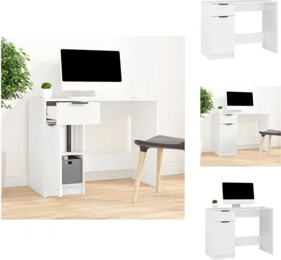 Produktbild von vidaXL Schreibtisch Weiß 100x50x75 cm Holzwerkstoff -  Schreibtische