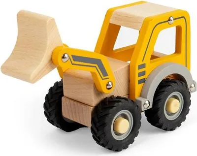 Produktbild von BigJigs Holzbagger - nachhaltiges Bauspielzeug für Kinder