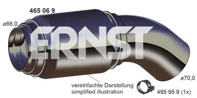 Produktbild von ERNST 465069 Flexrohr Auspuff Abgasrohr für BMW 3 Touring (E91) 3 Limousine (E90) 5 Touring (F11) 5 Limousine (E60) 5 Limousine (F10) 5 Touring (E61)