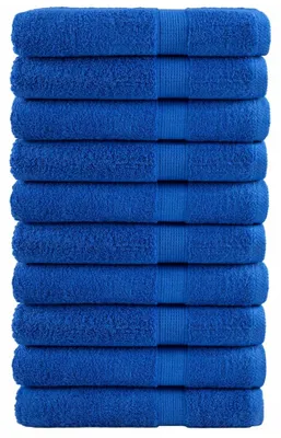 Zdjęcie produktu dla Ręczniki vidaXL Premium SOLUND, 10 szt., niebieskie, 100 x 200 cm, 600 g/m²