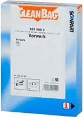 Produktbild von Cleanbag Staubsaugerbeutel 163VOR3 passend für Vorwerk VK250 VK251