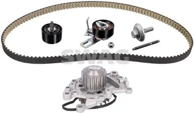 Produktbild von SWAG 33 10 9592 Zahnriemensatz + Wasserpumpe für OPEL Corsa F passend für PEUGEOT 2008 Kombi (CU) 208 I Schrägheck (CA, CC) für FORD Focus Mk4 Turnier