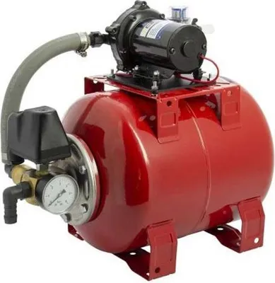 Productafbeelding van Oude drukwaterinstallatie voor vers water, 19 liter, 12 volt, rood. Kleur: rood. Maat: one size