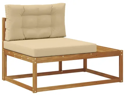 Produktbild von vidaXL Outdoor Endsofa mit Kissen Natur 115 x 83 x 73 cm