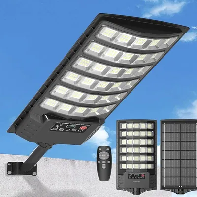 Produktbild von Solar-Straßenleuchten für außen - 2er-Set - LED - Bewegungsmelder - Dämmerungssensor - IP65-wasserdicht - Für Hof und Garage