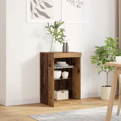 Produktbild von vidaXL LED-Sideboard Altholz 41 x 37 x 67 cm Holzwerkstoff