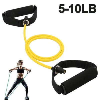 Produktbild von Resistance Fitnessbändern mit Türanker, Fitnessbänder Gymnastikbänder Übungsbänder aus Naturlatex für Muskeltraining Yoga Pilates Rehabilitation