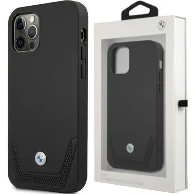 Produktbild von BMW Leder Perforate - iPhone 12 / iPhone 12 Pro Hülle (Schwarz)