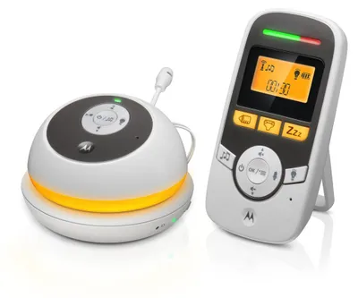 Productafbeelding van Motorola MBP169 Babyfoon - Draagbare Baby-unit - Nachtlampje - Terugspreekfunctie - Hooggevoelige Microfoon - Timer voor Voeding, Verschonen en Slapen - Bereik tot 300 Meter - Wit