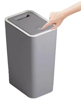 Produktbild von Badmülleimer 10L mit Deckel schmal geruchsdicht Grau