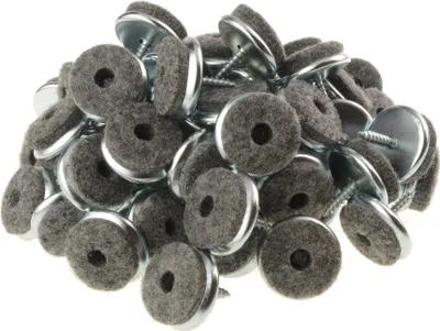 Produktbild von Filzgleiter aus Metall zum schrauben, 28 mm, 100er-Pack