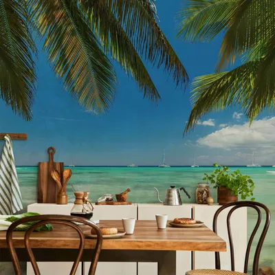 Produktbild von Vlies Fototapete - Relaxing on the beach 350x245 cm Landschaften c-A-0055-a-a