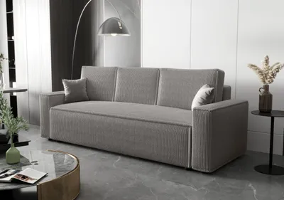 Produktbild von BEDANTE Sofa AMBRO Poso 55 mit Schlaffunktion Hellgrau Sofa mit Stauraum Bettkasten Wohnzimmersofa Couch Sofa Bettsofa Poso Bettkasten Bettcouch
