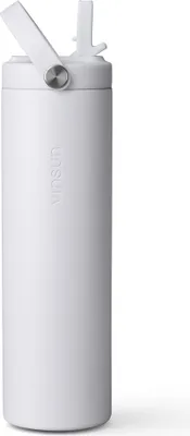 Produktbild von Trinkflasche Edelstahl 750ml Strohhalm Sport Flasche Thermo auslaufsicher Vinsun