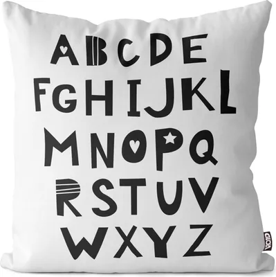 Produktbild von VOID Buchstaben ABC Grafik Kinder Kissenbezug Kissenhülle Sofakissen Kissen Deko Outdoor-Kissen Dekokissen