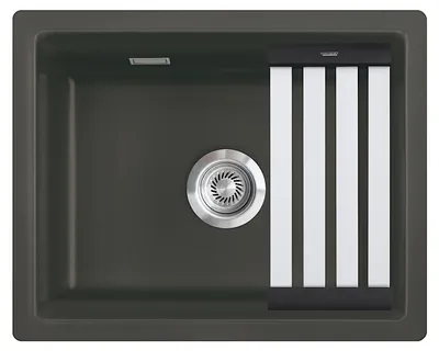 Produktbild von Flächenbündige Spüle KARA 57 F/o in SCHIEFER mit Excenterbetätigung / ab Schrankbreite 60 cm