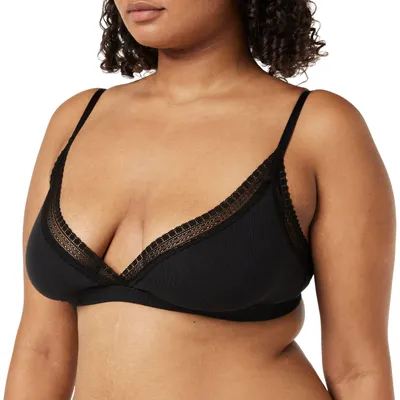 Produktbild von Sloggi Go Ribbed Damen BH Bralette Bustier Baumwolle Schwarz Gr. M
