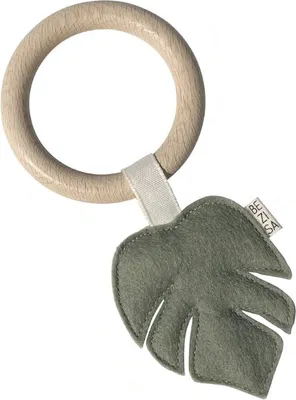 Produktbild von BEZISA Leaves Beißring Pistache Green