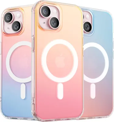 Obrázek produktu pro Pouzdro na mobilní telefon ORNARTO Hue pro iPhone 15 s Magsafe, barevný gradient, ochrana proti žloutnutí, 6,1