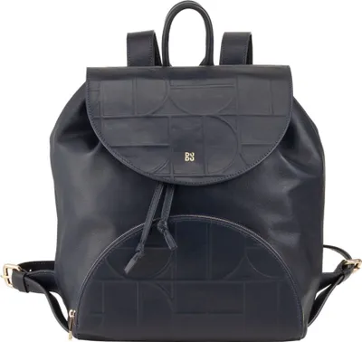 Produktbild von Dunkelblauer Rucksack aus Naturleder, leicht, Universal, Modell 629607407, 24x14x30 cm