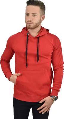 Produktbild von Herren Kapuzenpullover Royyen 4657 Sweatshirt – ROT / XL